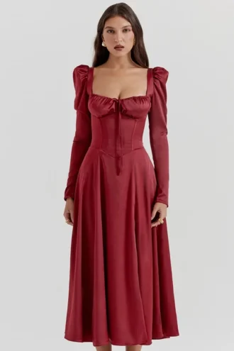 Sebille Ruby korsetter-midikjole