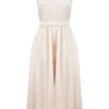 Shayla Vintage kremfarget midikjole