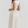 Shayla Vintage kremfarget midikjole