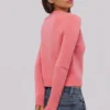 Signature bringebærfarget kashmir- og merinoullcardigan