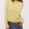 Signature Lemon kashmir- og merinoullcardigan