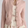 Signature Peach kashmir + merinoull-Cardigan