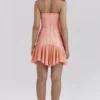 Sirena Sorbet Satin Strapless Mini Kjoler