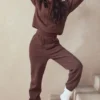 Sky Chocolate Joggebukse med fleece på baksiden