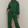 Sky Green joggebukser med fleece på baksiden