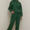 Sky Green joggebukser med fleece på baksiden