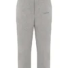 Sky Light Grey Fleece-på-baksiden-bukser