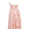 Solada engelsk vintage rose-print georgette halterneck-sommerkjoler
