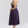 Solada Grape Georgette Halter Sommerkjoler