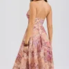 Solada Paisley Patchwork Print Georgette Halter Sommerkjoler