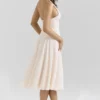 Solada Vintage Cream Georgette Halter Sommerkjoler