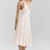 Solada Vintage Cream Georgette Halter Sommerkjoler