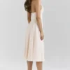 Solada Vintage Cream Georgette Halter Sommerkjoler