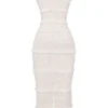 Solana Ivory Sequin Pleat Maxi Kjoler