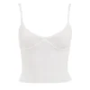 Sommerhvit, delikat strikket topp