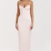 Stefania Soft Peach korsetter-maxidress