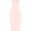 Stefania Soft Peach korsetter-maxidress