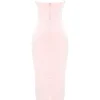 Stefania Soft Peach korsetter-maxidress