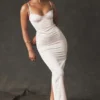 Stefania Soft Peach korsetter-maxidress