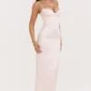 Stefania Soft Peach korsetter-maxidress