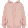 Storm Blush bomullsfleece-hettegenser med glidelås