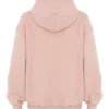 Storm Blush bomullsfleece-hettegenser med glidelås