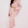 Storm Blush bomullsfleece-hettegenser med glidelås
