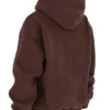Storm Chocolate Cotton Fleece-Back Zip Through Hettegensere