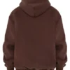 Storm Chocolate Cotton Fleece-Back Zip Through Hettegensere