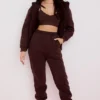 Storm Chocolate Cotton Fleece-Back Zip Through Hettegensere