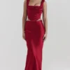 Sydel Ruby Satin Bias Cut Maxi Skjørt