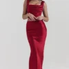 Sydel Ruby Satin Bias Cut Maxi Skjørt
