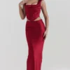 Sydel Ruby Satin Bias Cut Maxi Skjørt