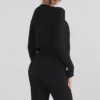 Sylvia svart ribbestrikket cardigan