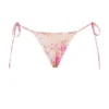 Tahiti bikinier med blomstertrykk og snøring i sidene som underdeler