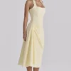 Tallulah Lemon halterneck-midikjole i bomull