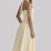 Tallulah Lemon halterneck-midikjole i bomull