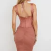 Talya Antique Rose korsetter-midikjole