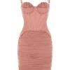 Talya Antique Rose korsetter-midikjole