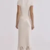 Tamra Ivory bomull + kashmir kortærmet Topper