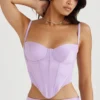 Tamsin Orchid Satin Korsetter