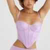 Tamsin Orchid Satin Korsetter