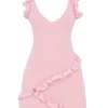 Tania Pink Quartz Ruffle Mini Kjoler
