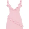 Tania Pink Quartz Ruffle Mini Kjoler