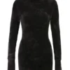 Taya Charcoal Chenille minikjole