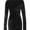 Taya Charcoal Chenille minikjole