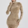 Taya Fawn Chenille minikjole