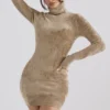 Taya Fawn Chenille minikjole