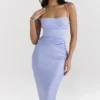 Teia Sky drapert korsetter-midikjole