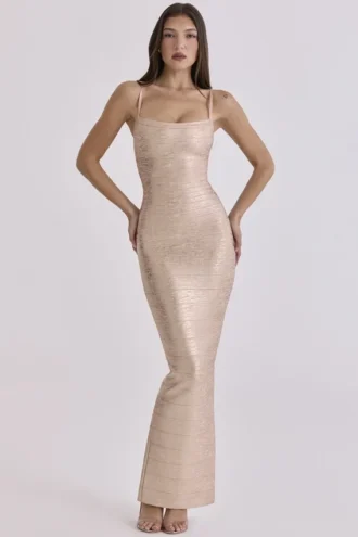 The Body Champagne Bandage Maxi Kjol – Begrenset utgave